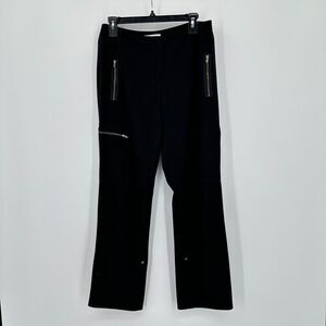 Chico's Pants Womens 00 Black Straight Trousers Capri Convertible Utility‎ Y2K